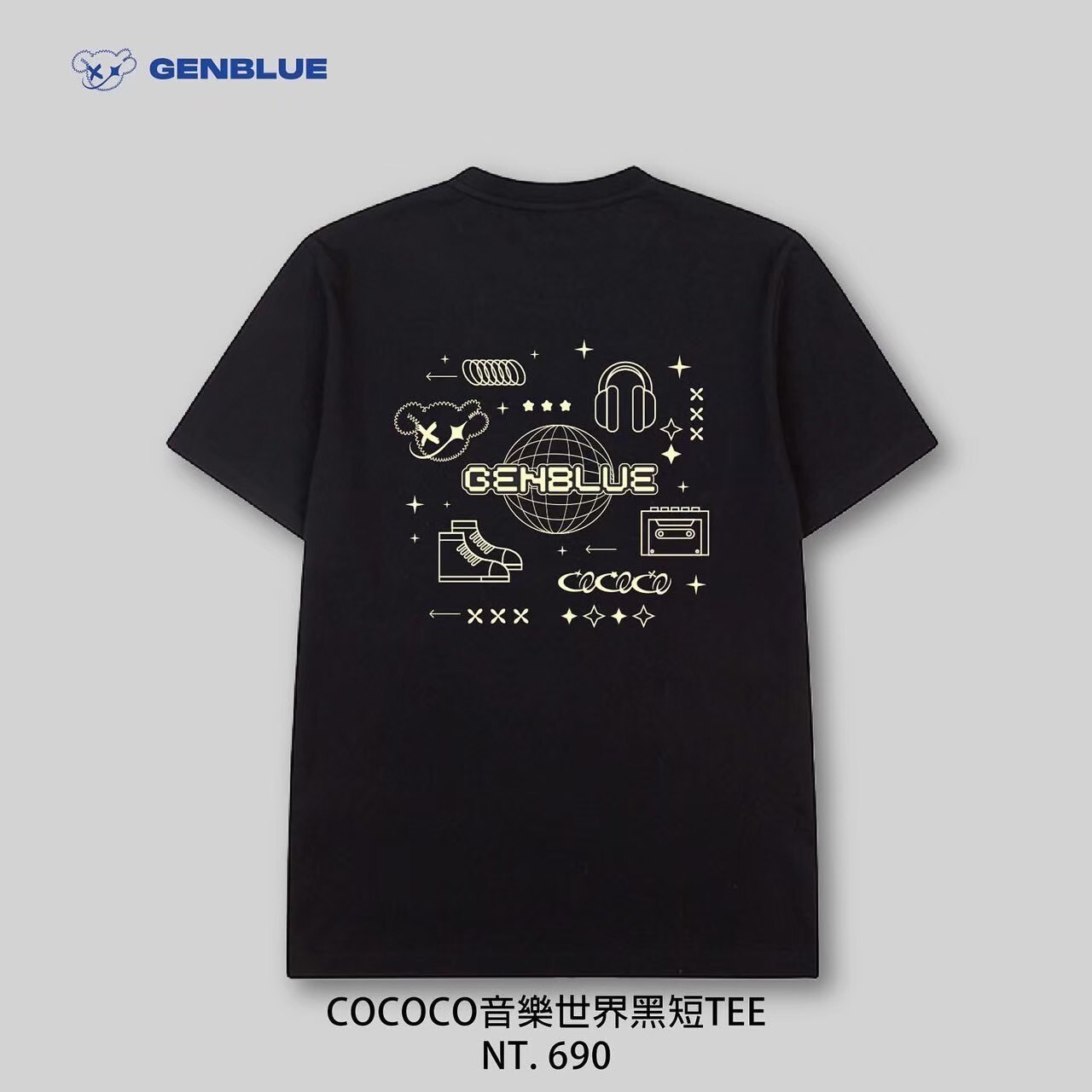 COCOCO音樂世界黑短TEE