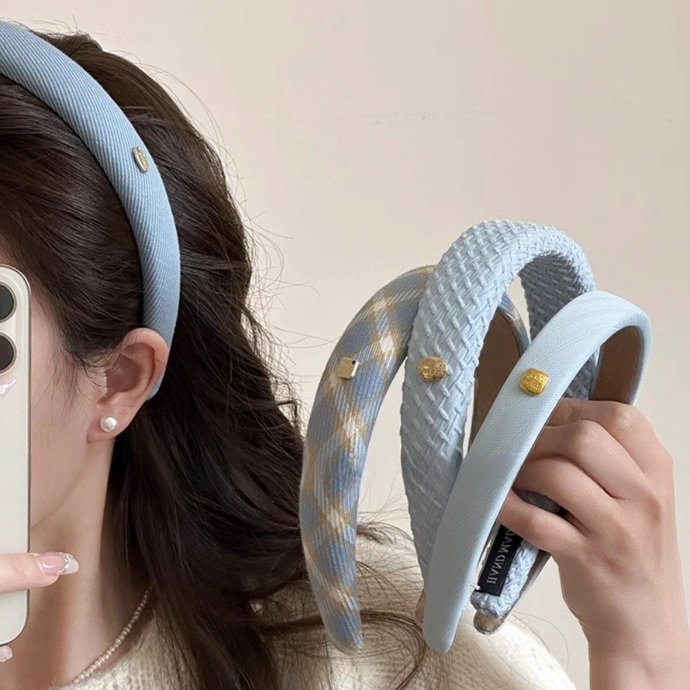 Gold Label Blue-Toned Ins Style Headband