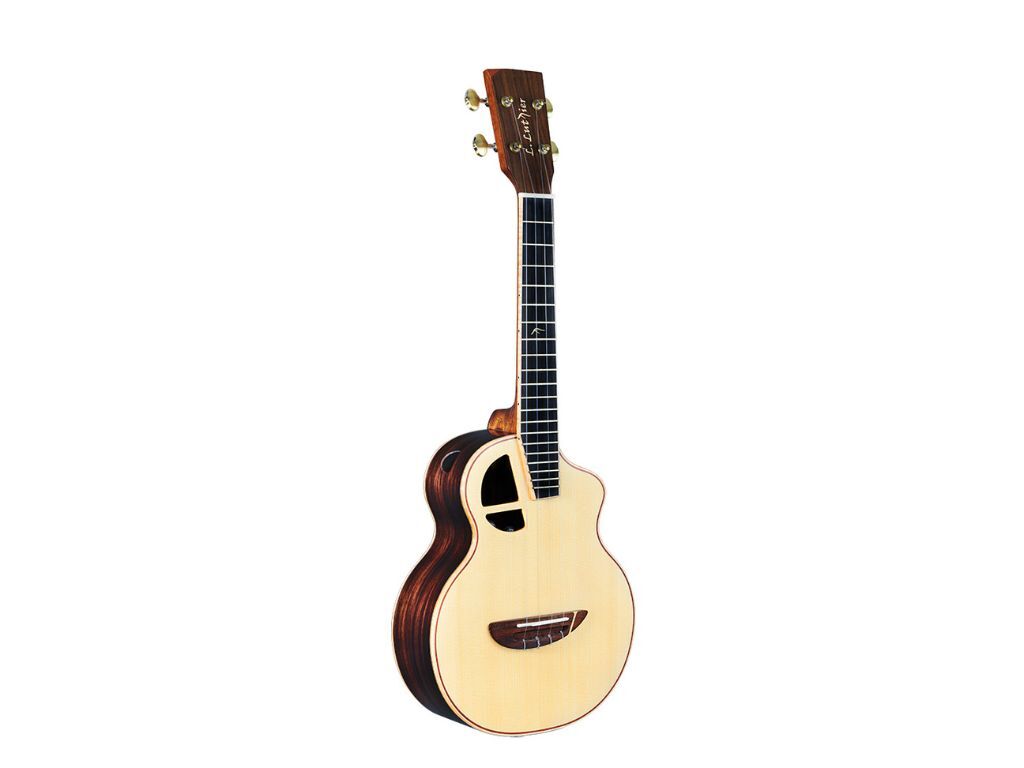 L.Luthier - Le Light Rose 23吋全實木烏克麗麗 可插電 表演款 側音孔 第 3 張圖片｜三峽烏克麗麗