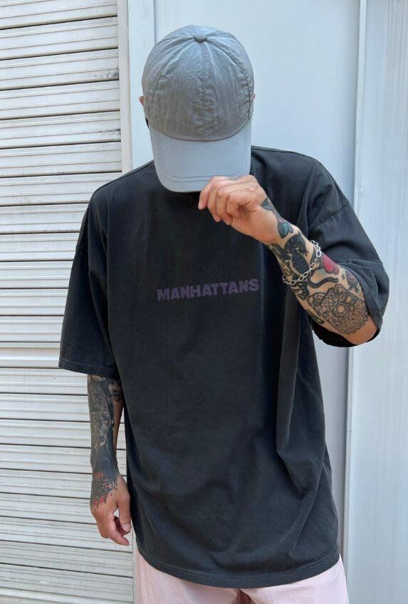 洗水英文字短袖Tee manhattans-032T