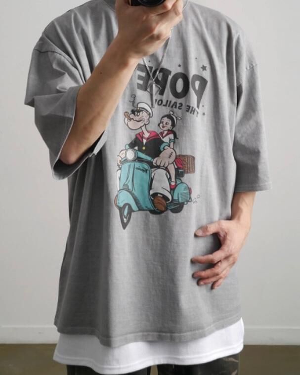 洗水卡通圖案短袖Tee T5711