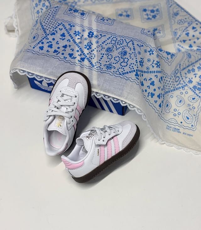 Adidas Originals Samba CF 日本新款 櫻花粉 粉紅 魔鬼氈 小童 中童 童鞋 JQ2847 JQ2849