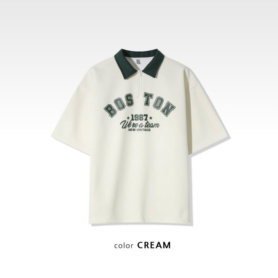 英文字短袖Polo Tee T5712