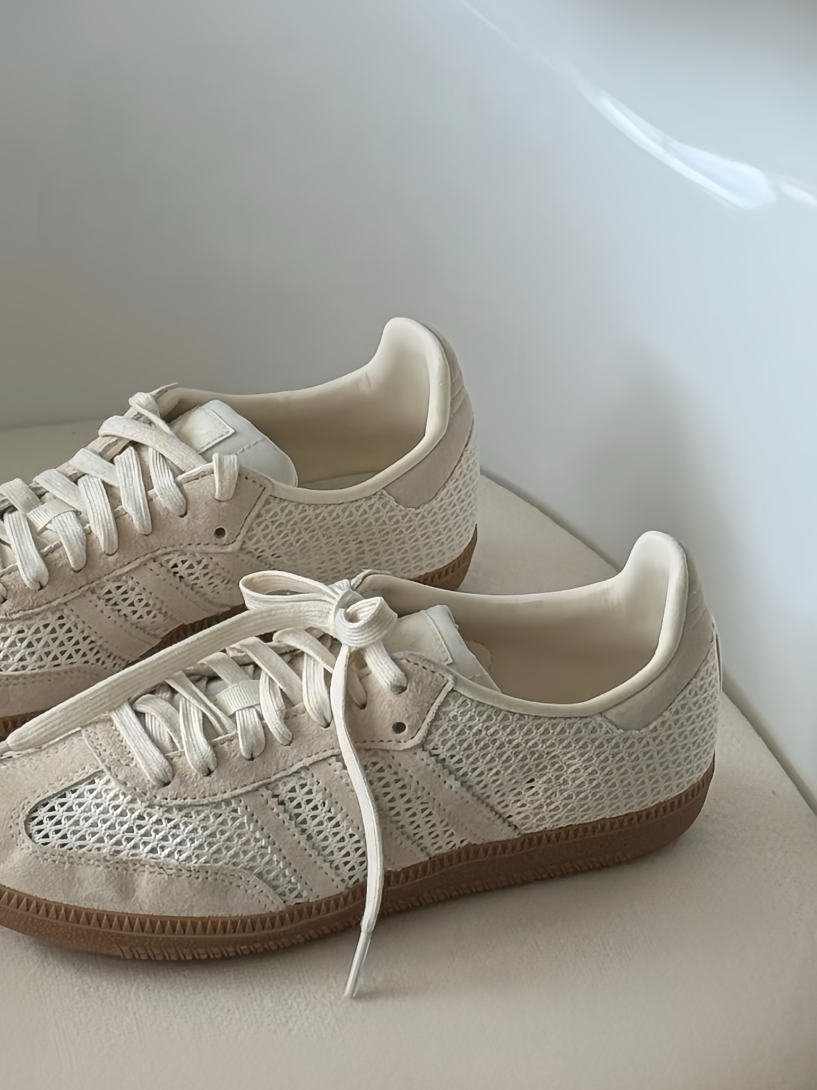 <快速出貨> ADIDAS SAMBA OG  編織奶杏