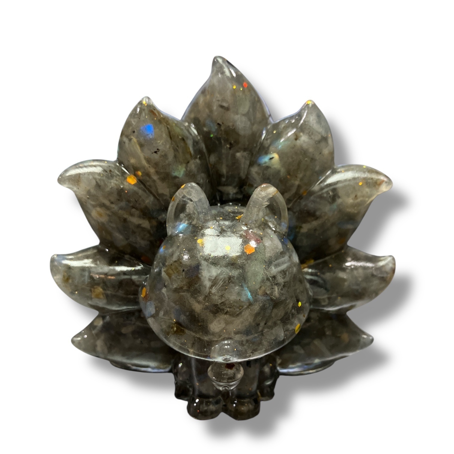 260219 - A75 巨型灰月光滴膠九尾狐擺件