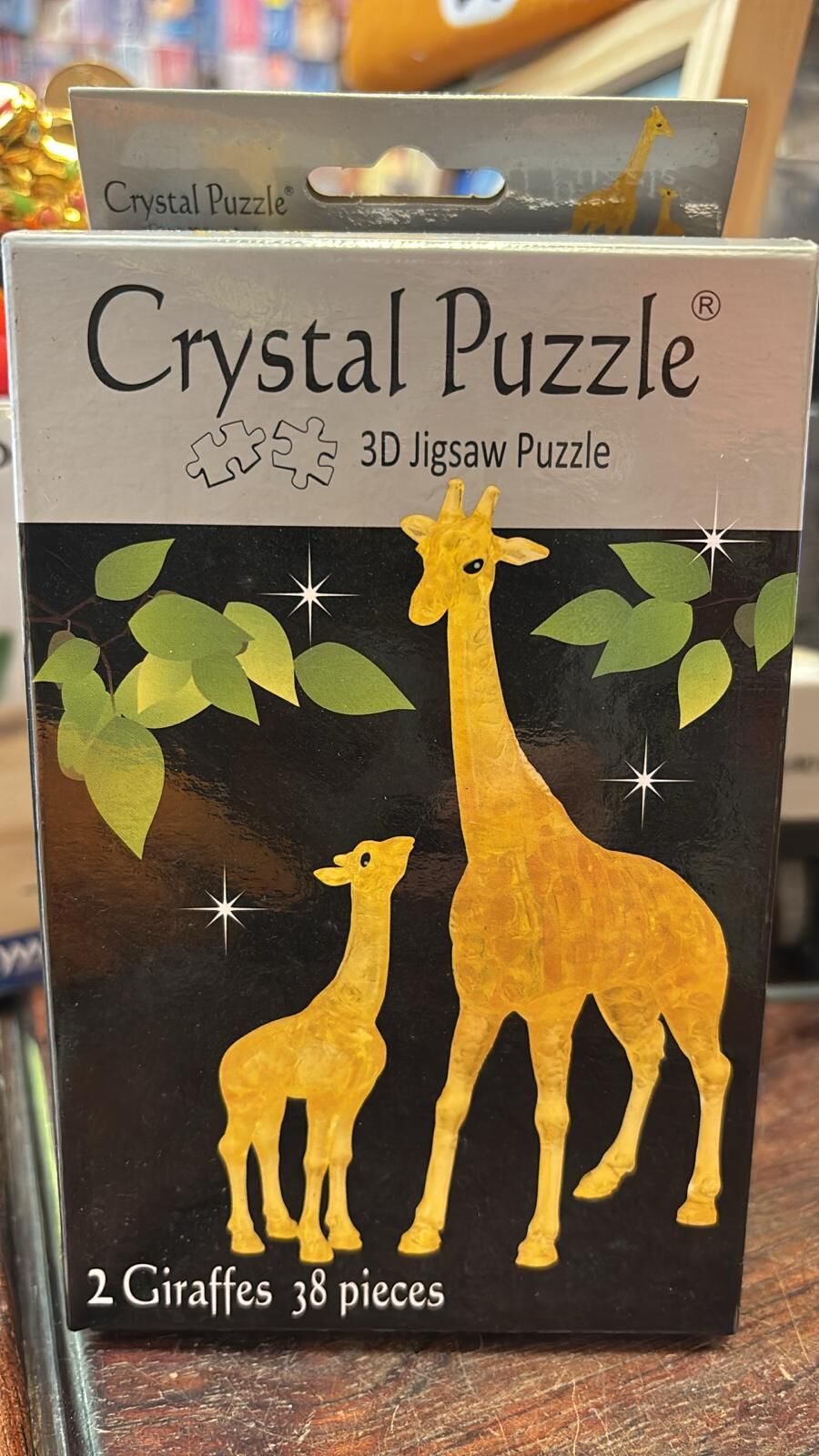 長頸鹿和嬰兒 (立體水晶)