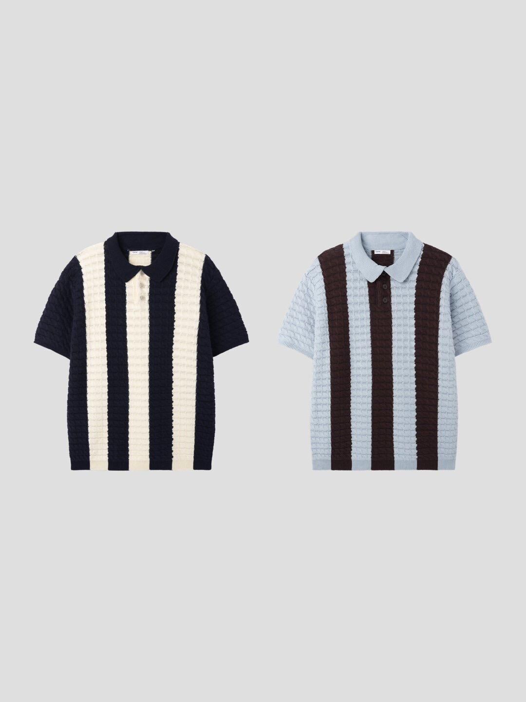 直間短袖針織線Polo Tee HAMEL-019T