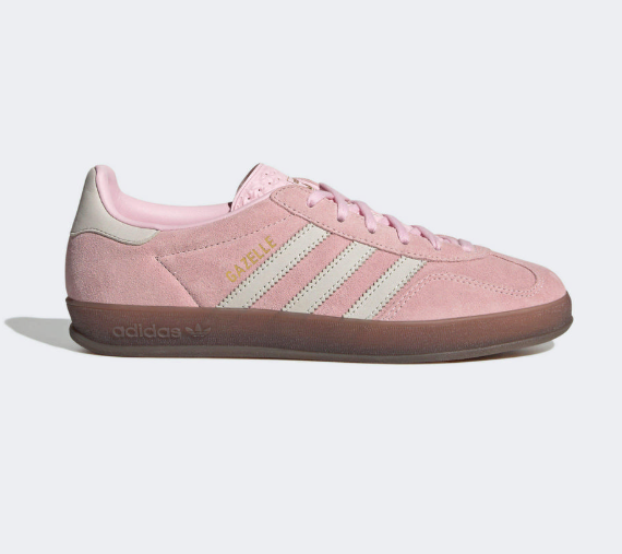 Adidas Gazelle Indoor W Women's Retro German Training Shoes｜Baby Pink Rubber Sole White Shoes JUN25