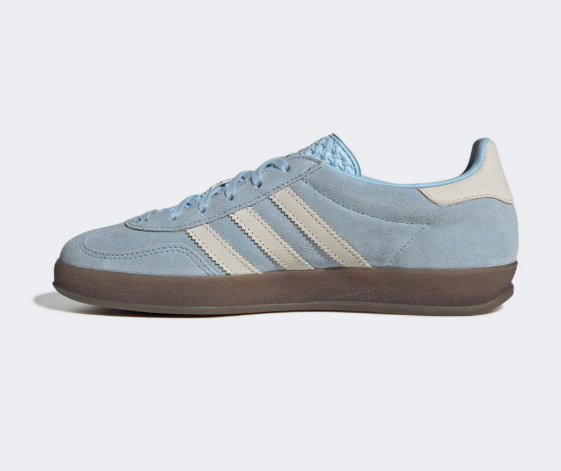 Adidas Gazelle Indoor W Women's Retro German Training Shoes｜Baby Blue Rubber Sole White Shoes JUN25