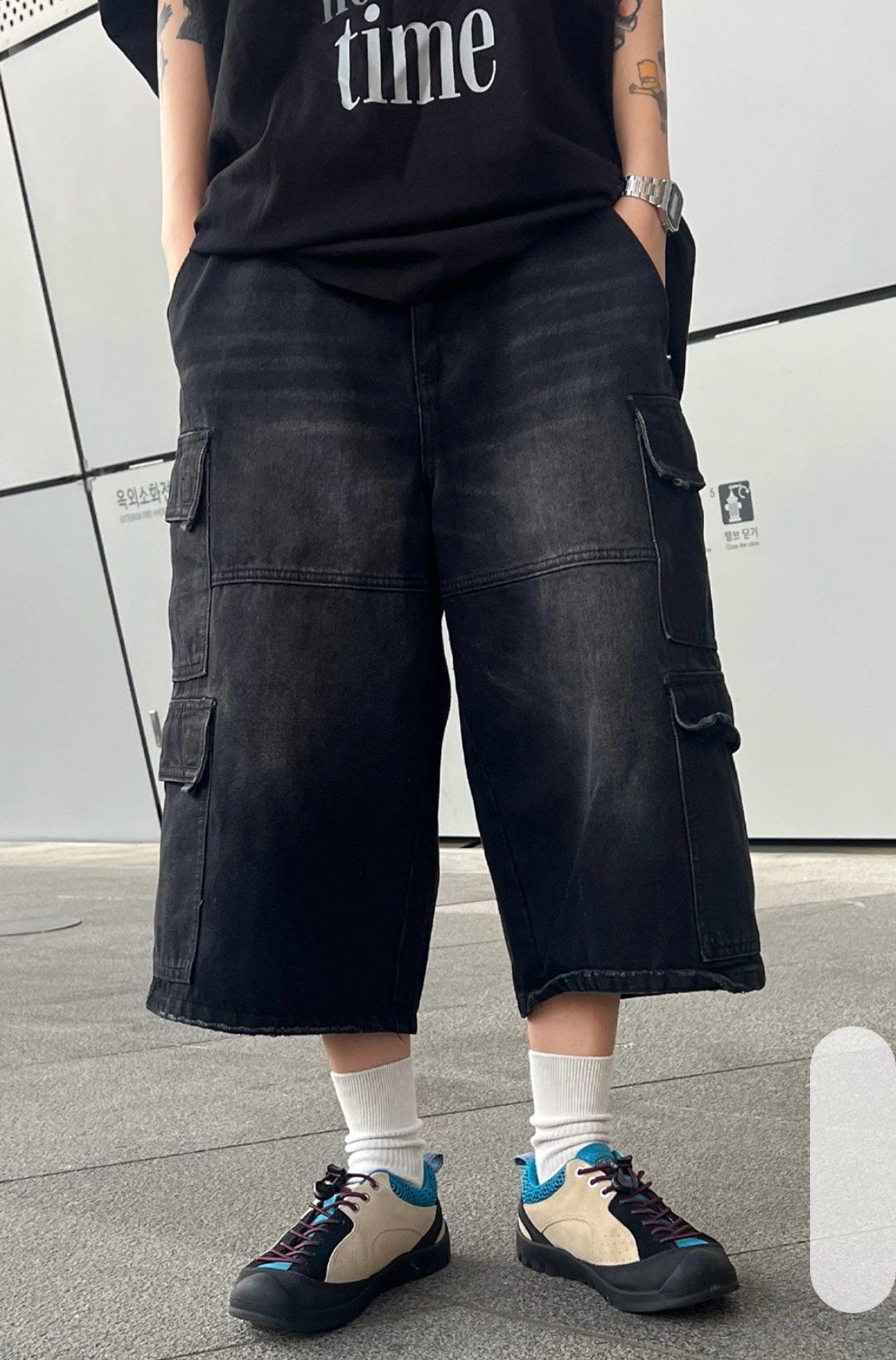 洗水工裝牛仔短褲 ARCANE-005P