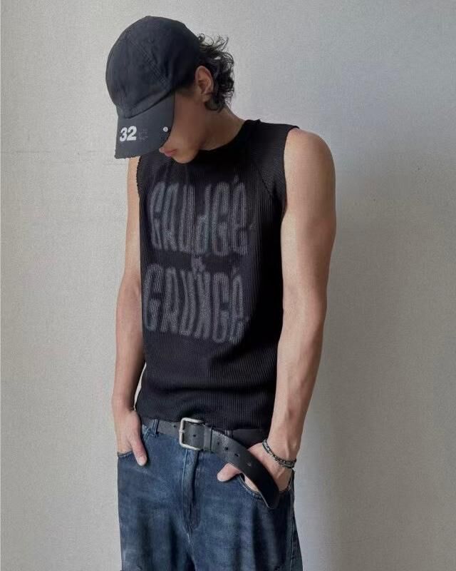 英文字背心 V1115