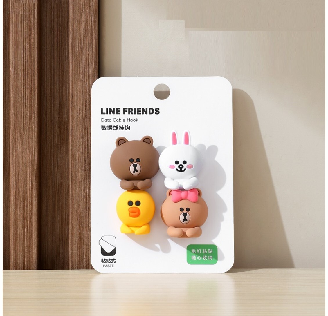 LINE FRIENDS 數據線充電線收納勾套裝