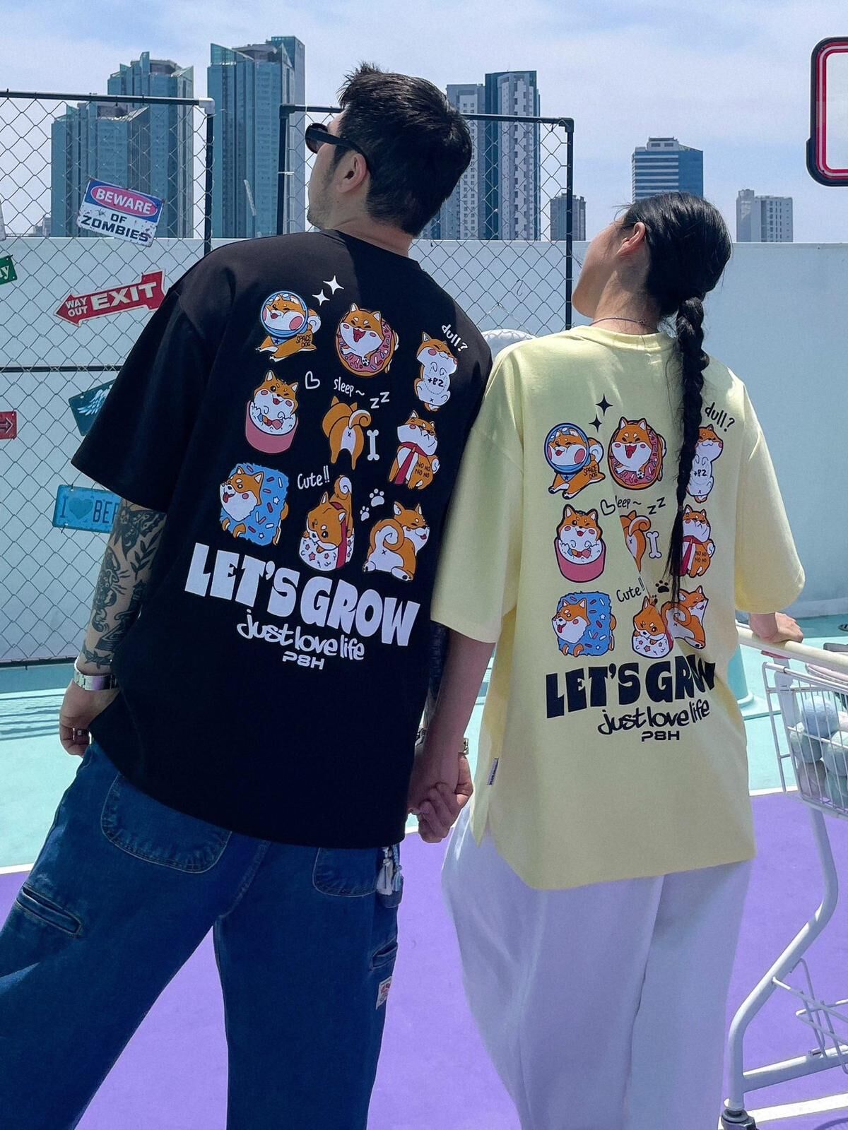 狗仔圖案英文字短袖Tee PLUS82HIYA-144T