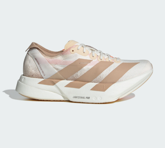 Adidas Adizero Adios Pro 4 Women's  | Marathon Long-distance Running Shoes /Milk tea/White Lightweight Carbon Plate Running Shoes JUN25
