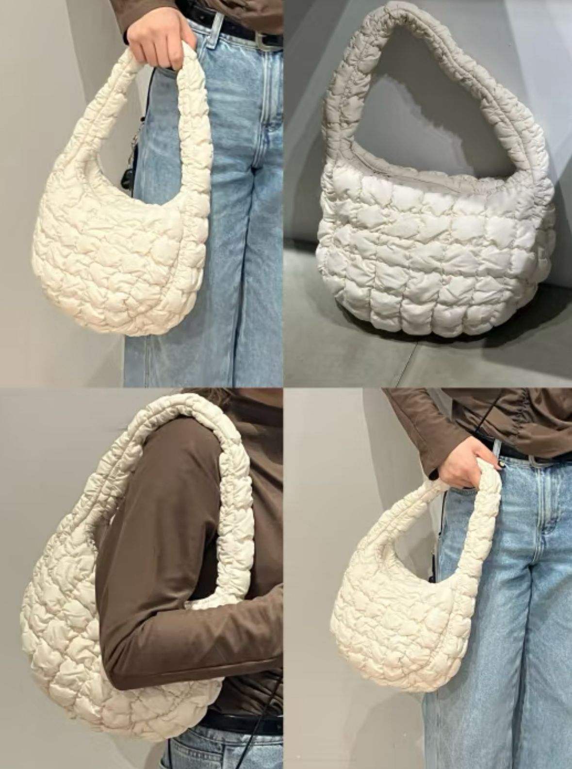 【預購】COS QUILTED MINI G062005 雲朵包（米白色）