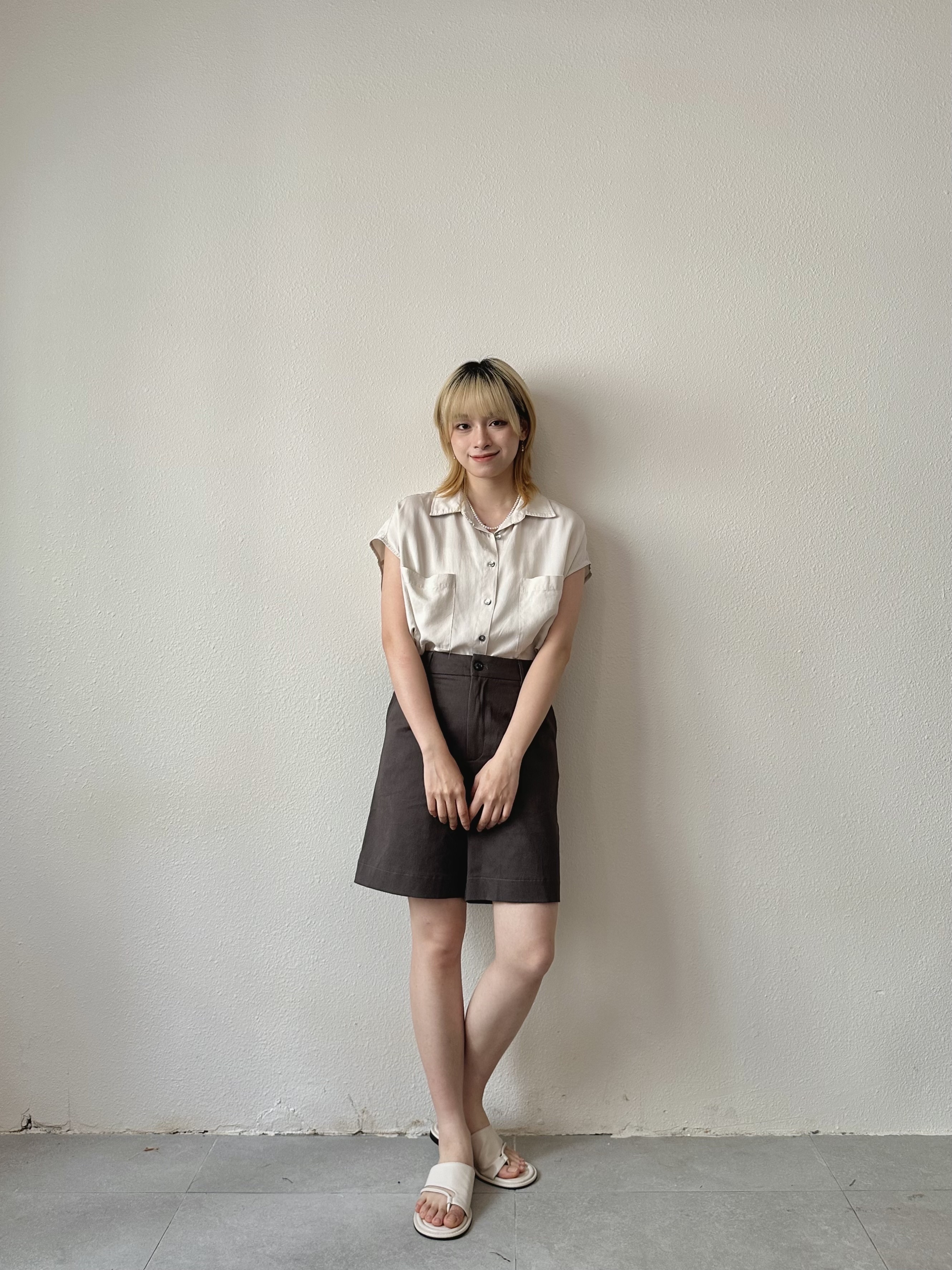 顯瘦 ！彈性直腳5分褲 - TR52622