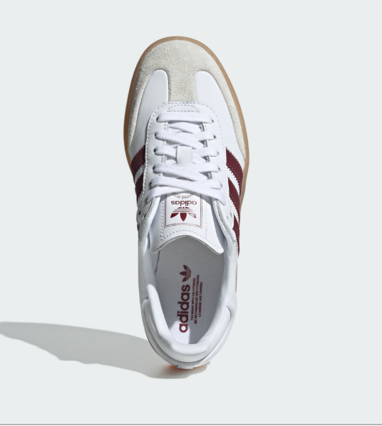 Adidas SAMBAE W Women's Thick-soled Dexterity Shoes｜White and red rubber sole retro trendy shoes/JUN25