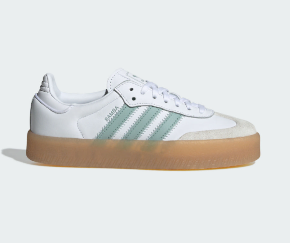 Adidas SAMBAE W Women's Thick-soled Dexterity Shoes｜White/Blue/JUN25