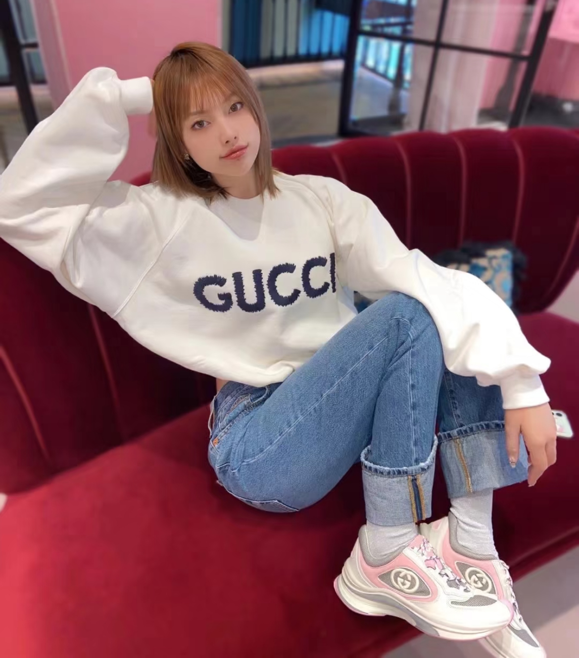 Gucci Run women GG interlocking sneakers 2 colors