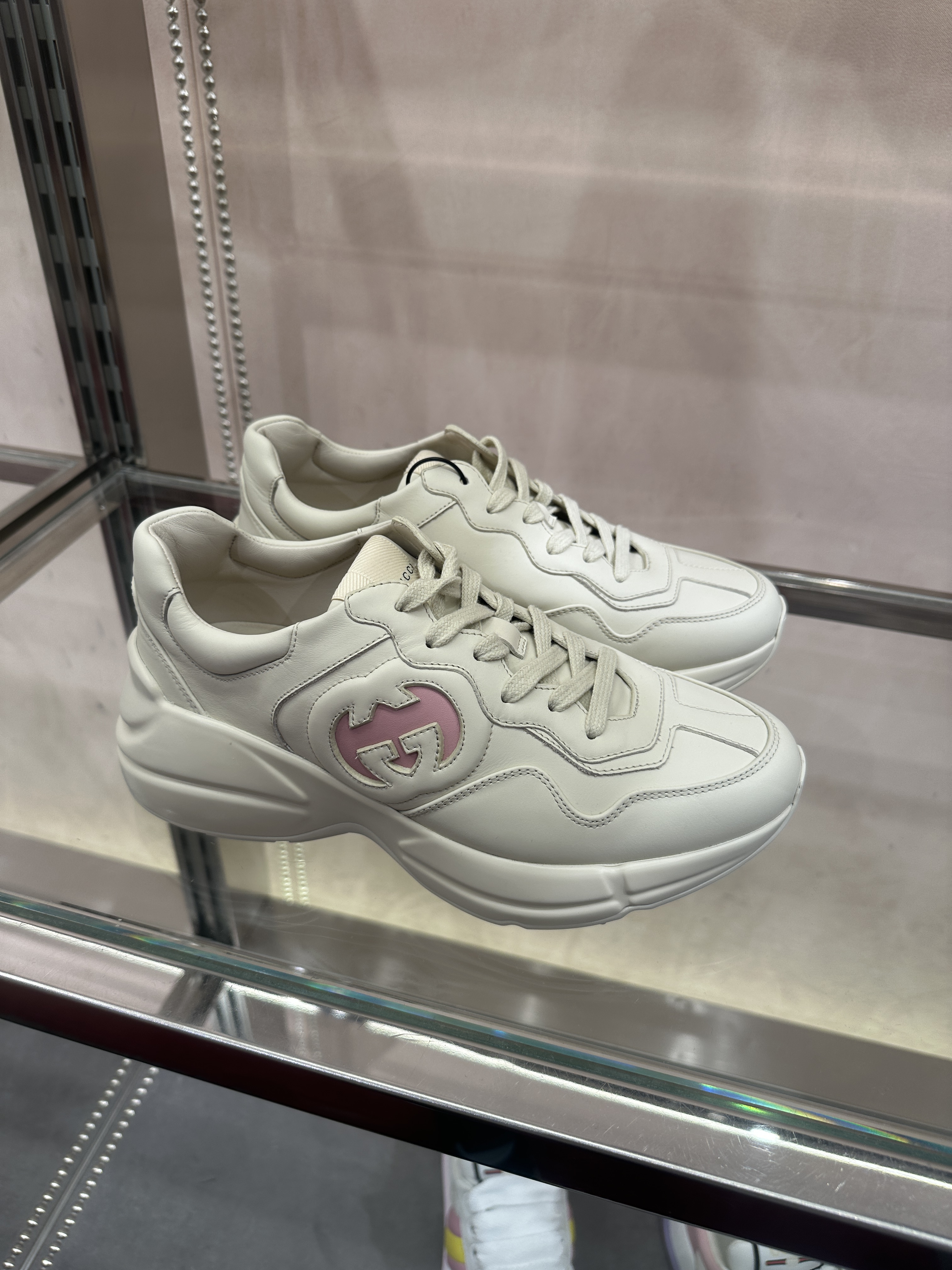 Gucci Rhyton women GG interlocking sneakers pink