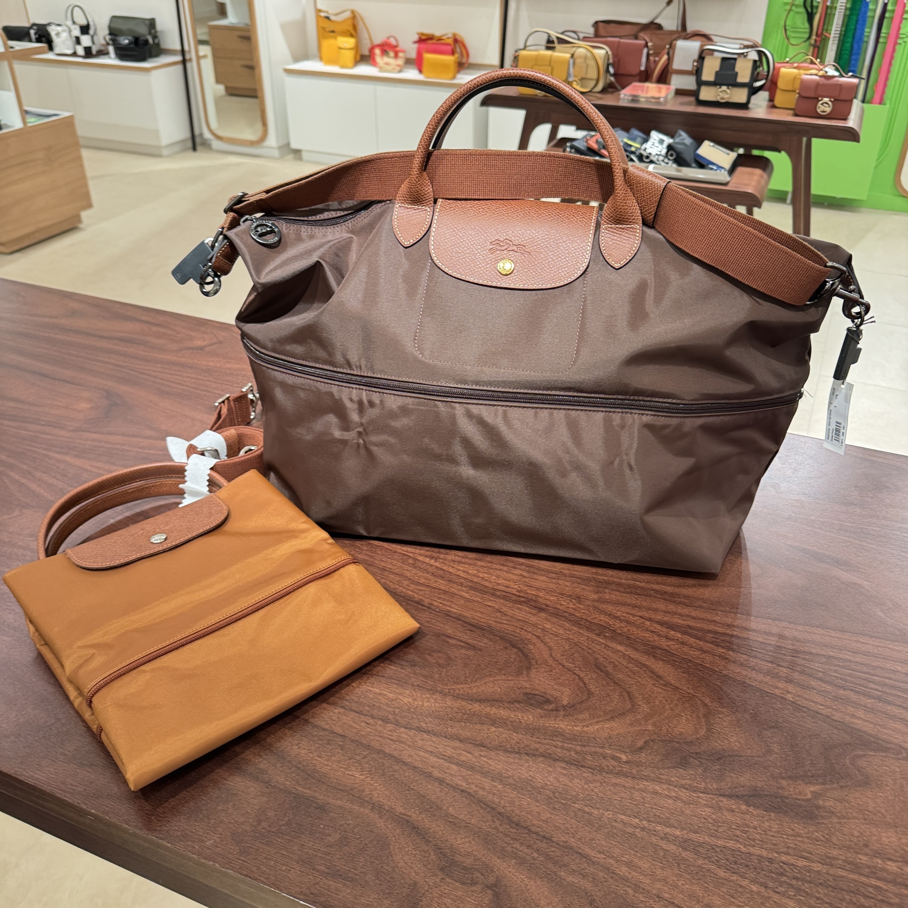 Longchamp travel nylon large top handle mid zip tote bag L1911