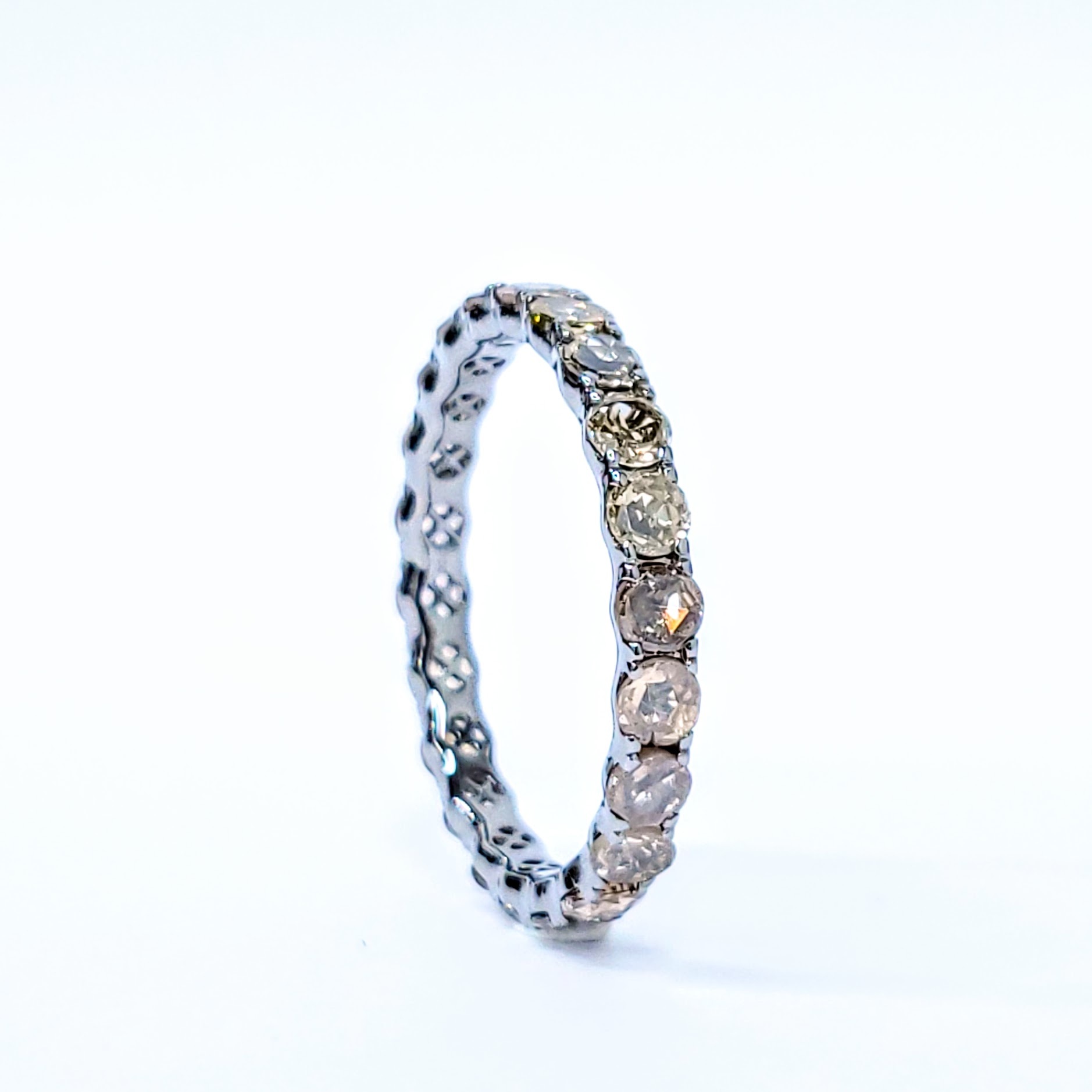 18K Black Gold 2.46ct Eternity Diamond Ring