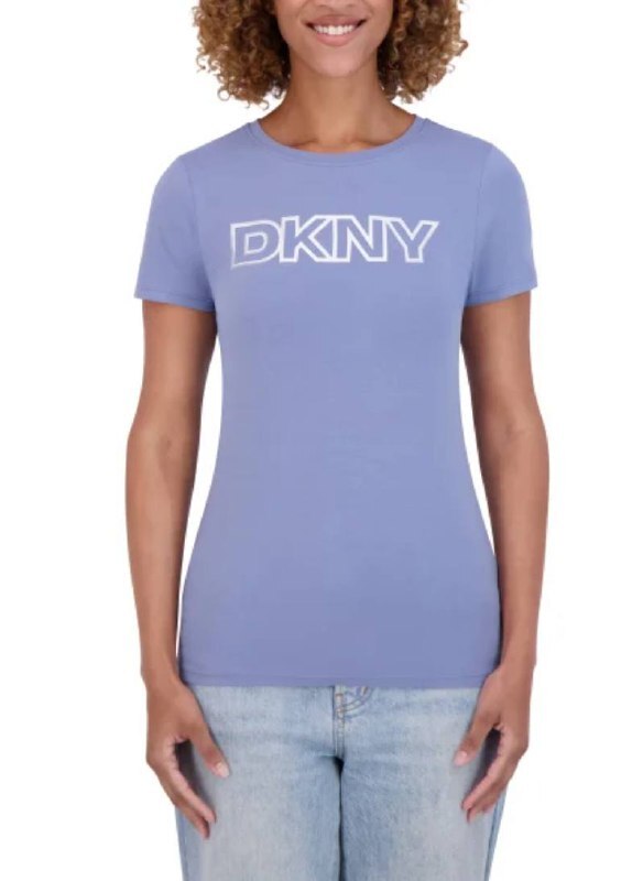 [USW] DKNY BLUE SPORT WOMEN'S SHORT SLEEVE LOGO TEE, 1868408-BLUE (UZZ728)