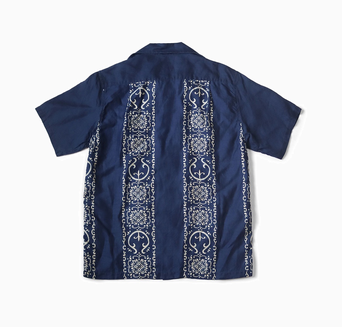 KAPITAL 2025 FRENCH CROSS LINEN CUBAN SHIRT S/S (STYLE A) - PRE ORDER ITEM (預訂中)