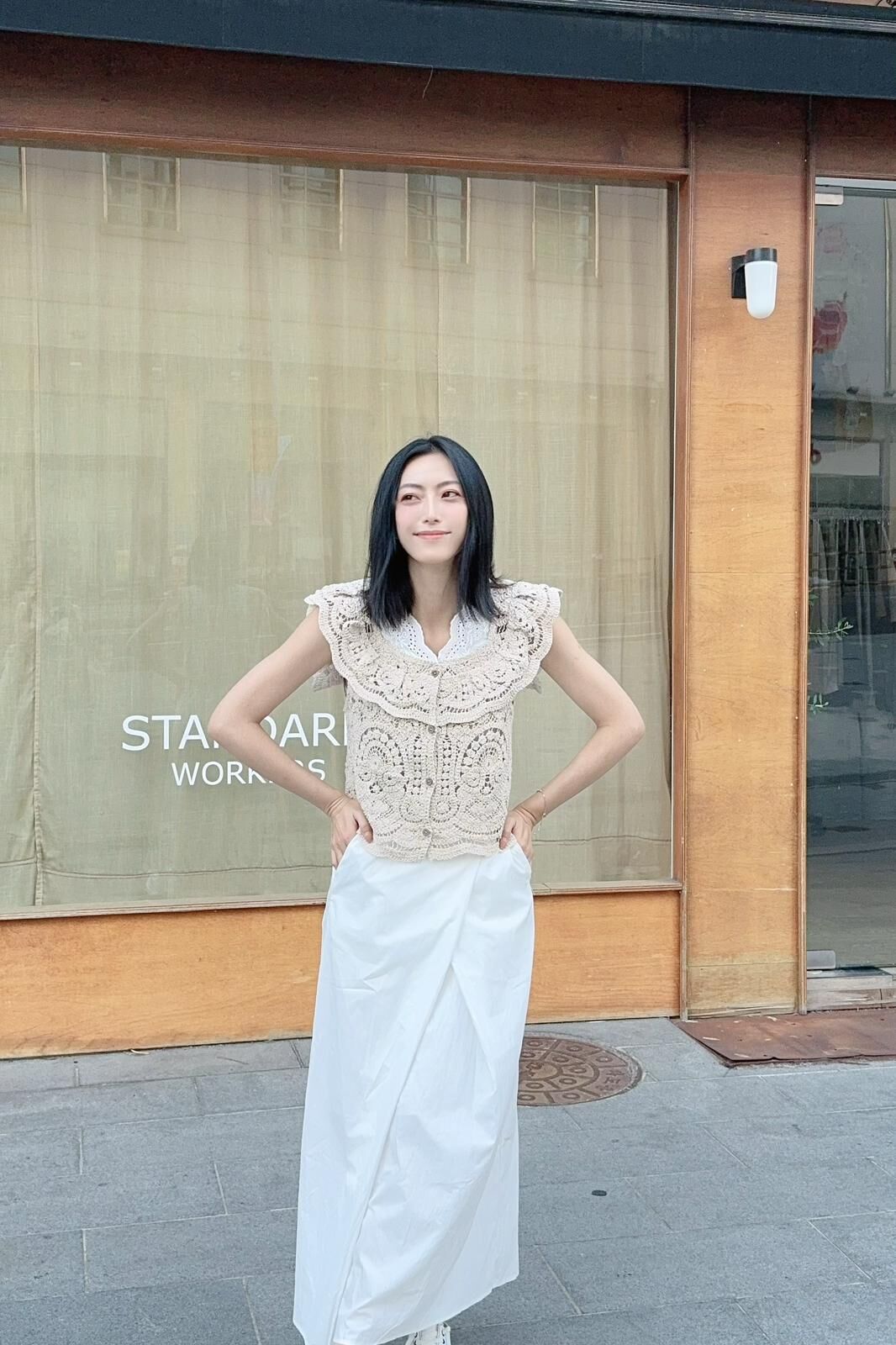 TOP#7333 🤍大U宮廷燕麥勾織