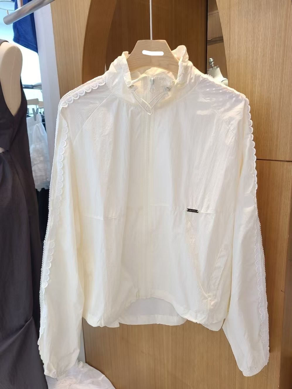 手袖lace邊邊風衣外套(14666)