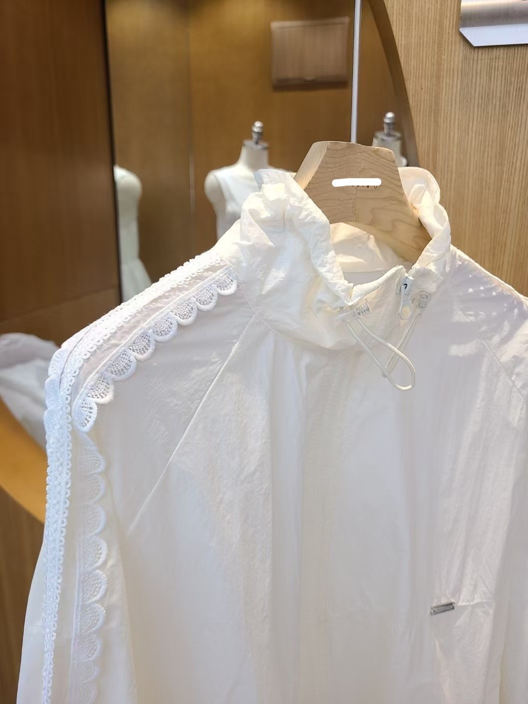 手袖lace邊邊風衣外套(14666)