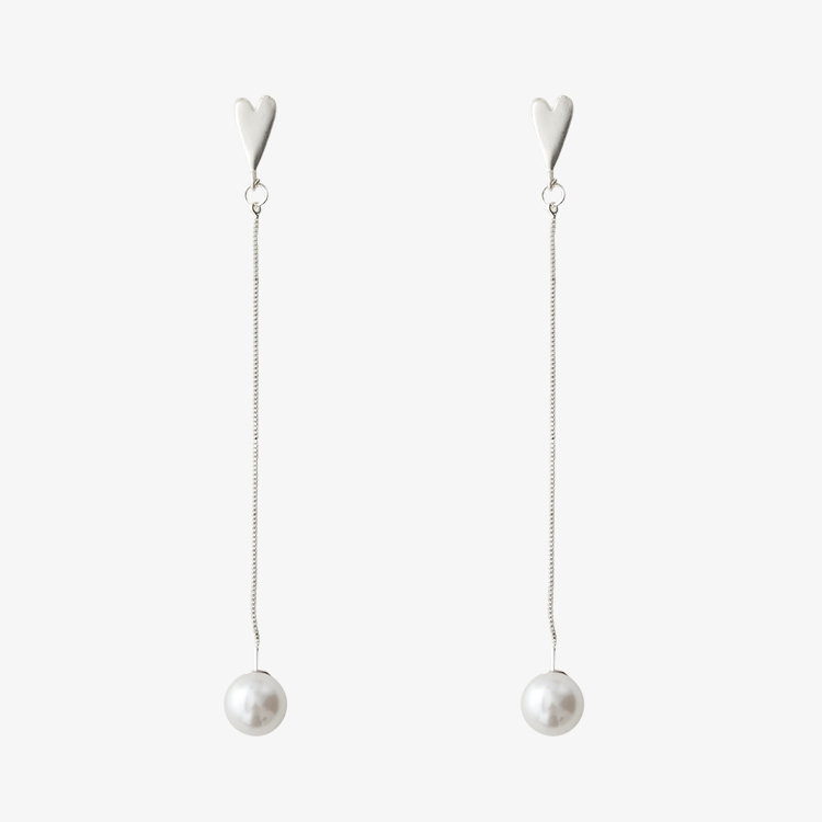 愛心珍珠耳線耳環