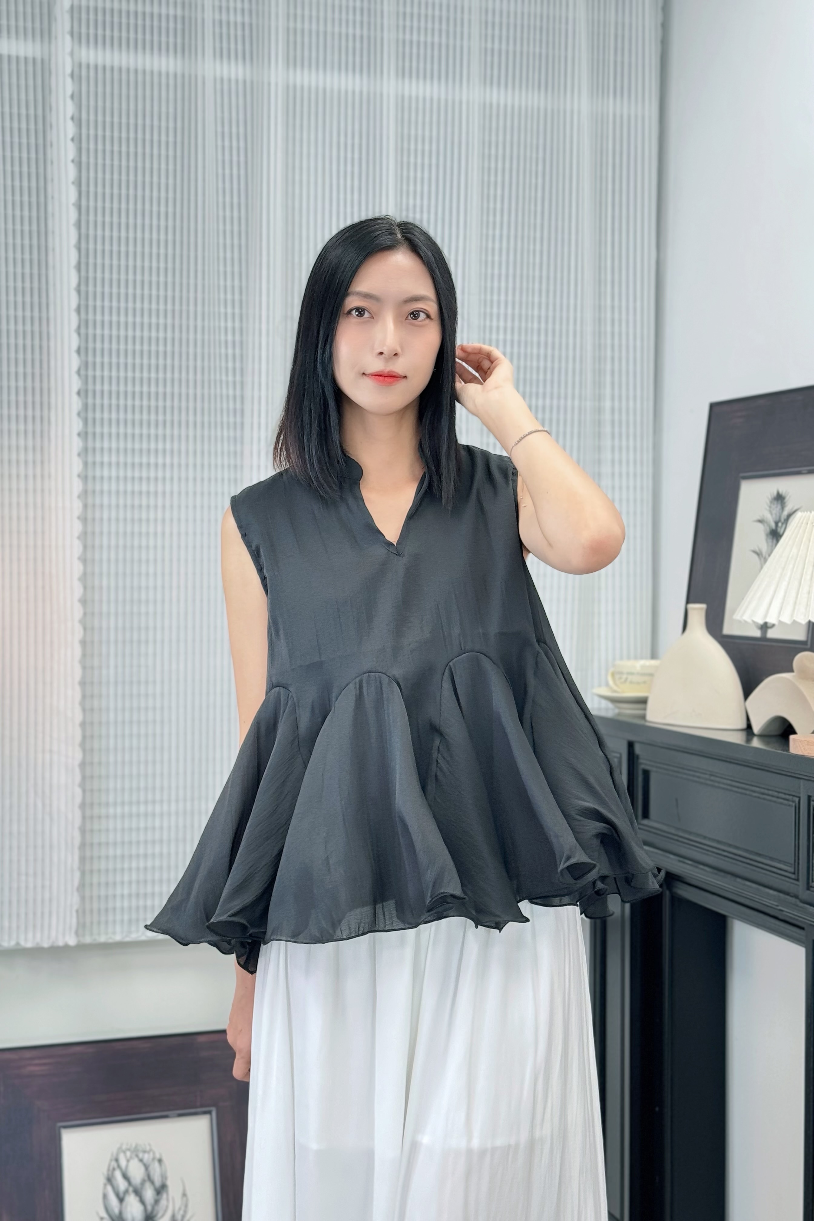 TOP#7481🤍轉圈圈花花雪紡