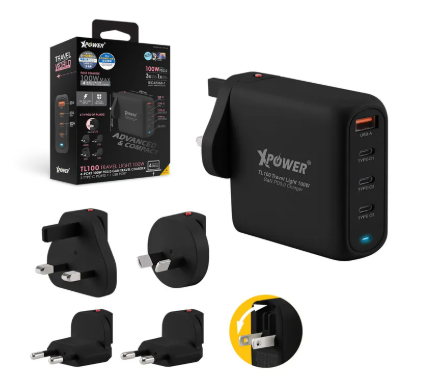 XPower TL100 Travel Light 100W 4輸出100W PD3.0 GaN 旅行充電器