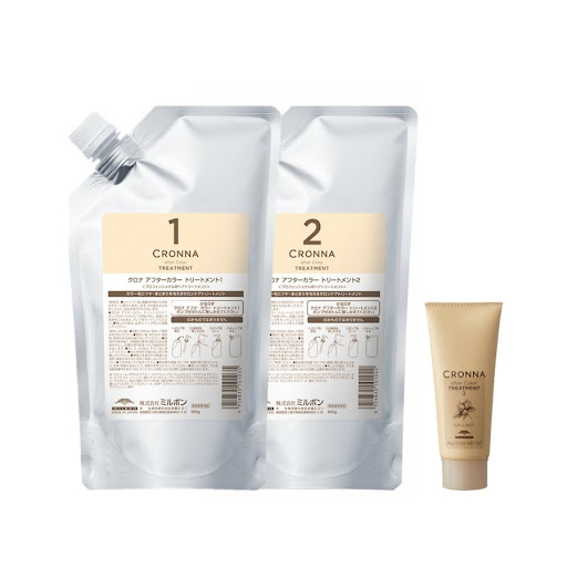 MILBON - Cronna Treatment 1 to 3 Step Set鎖色全效髮廊護理組合 (600ml+ 600ml+ 36ml)