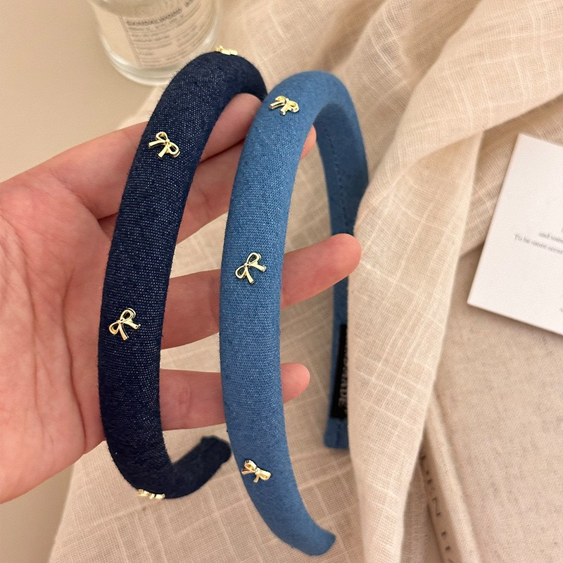[2 FOR RM10] Vintage Denim Blue Bow Headband