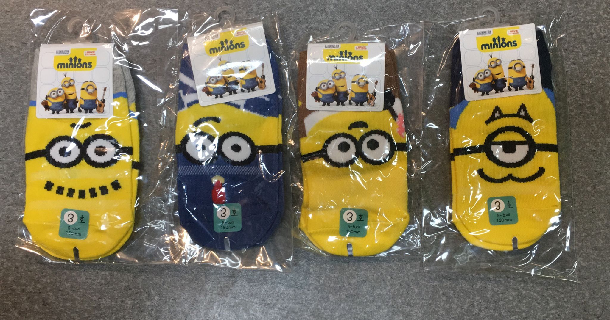 現貨 韓國小兵 KIDS 襪,一套3對或一套4對（此為清貨價貨品不設退換） (AT6 707)