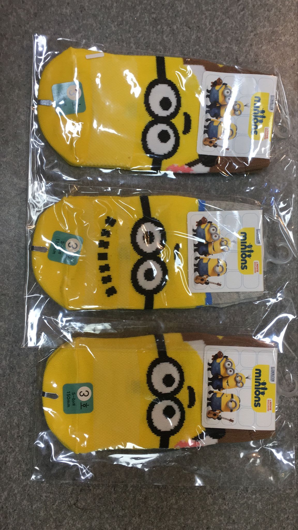 現貨 韓國小兵 KIDS 襪,一套3對或一套4對（此為清貨價貨品不設退換） (AT6 707)