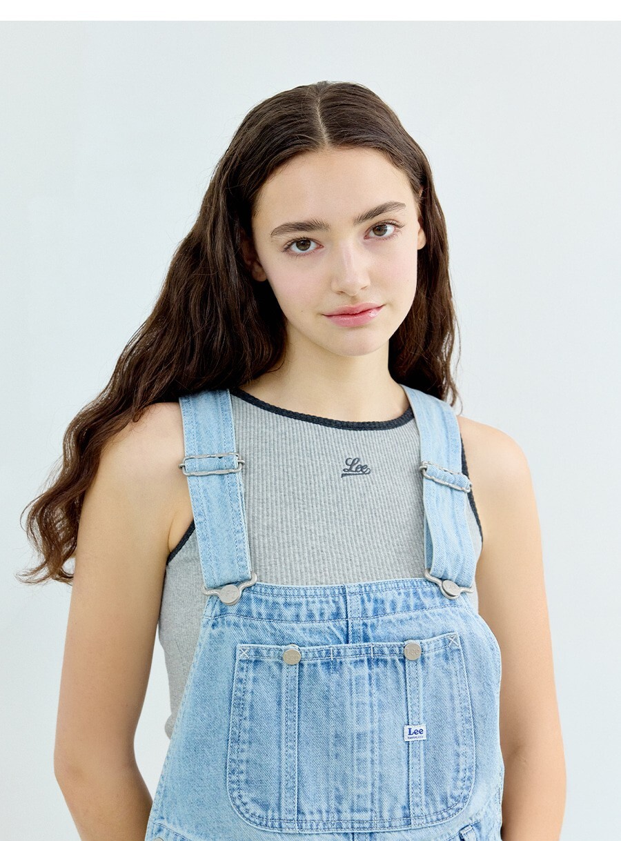 【預購】Lee 女款牛仔背帶裙