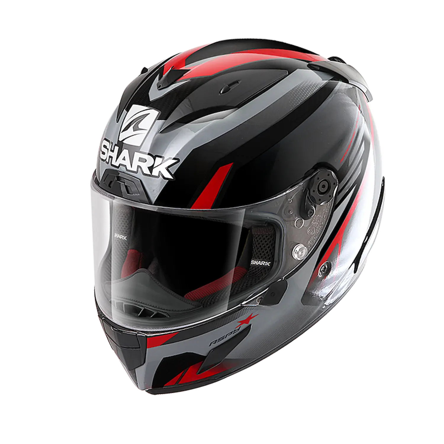 SHARK RACE-R PRO ASPY 黑灰紅 彩繪