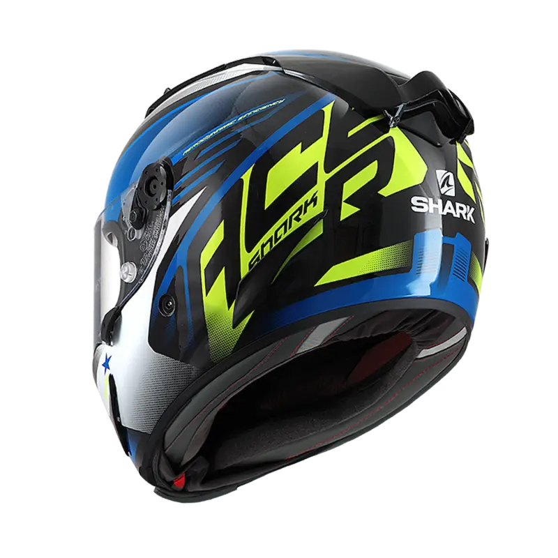 SHARK RACE-R PRO ASPY 藍白黃 彩繪