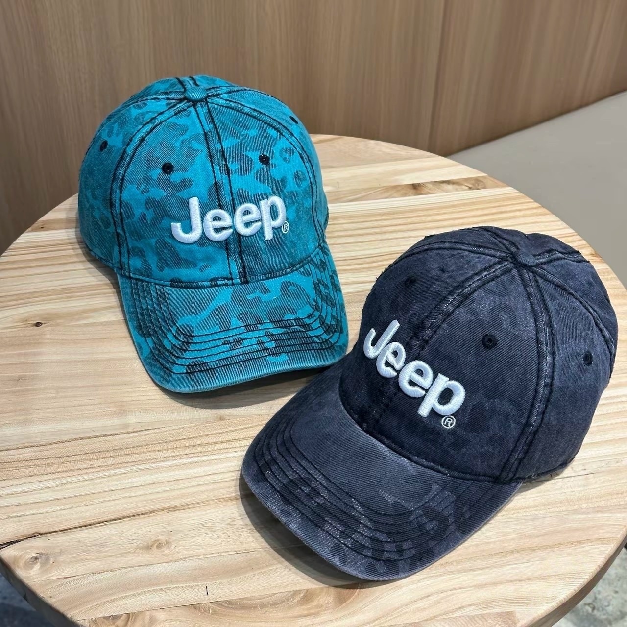 Jeep 吉普 立體刺繡 仿舊迷彩 可調節後扣 棒球帽 遮陽帽 小臉帽 老帽 4種配色