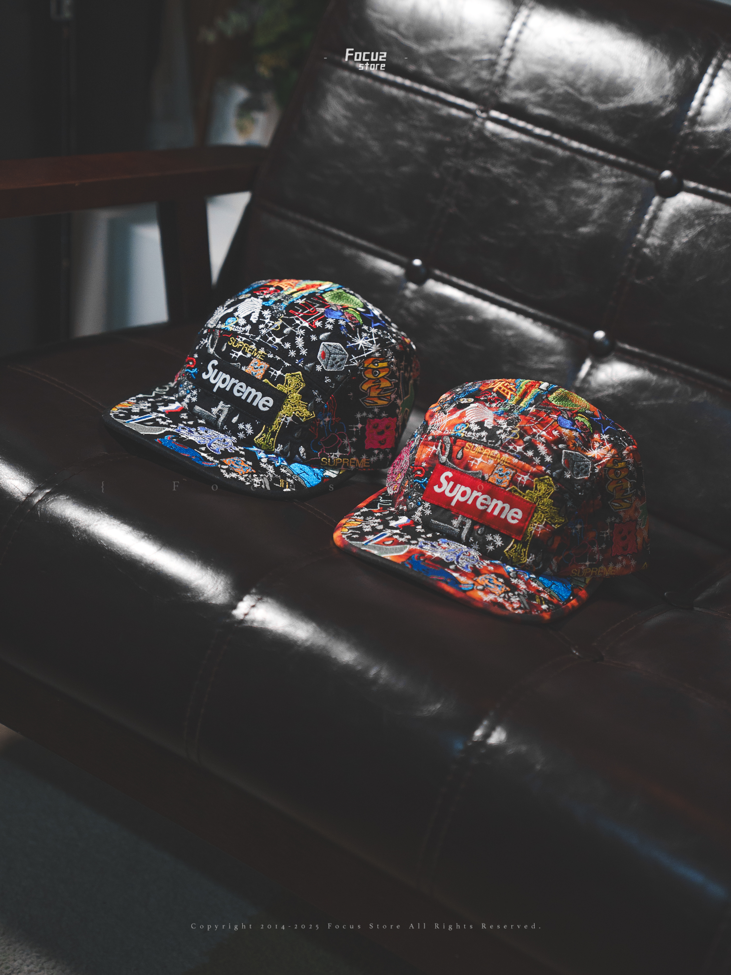 帽子 Supreme AOI Embroidered Camp Cap Black Focus Store】現貨秒發Supreme SS25 Wee16 AOI Embroidered Ca
