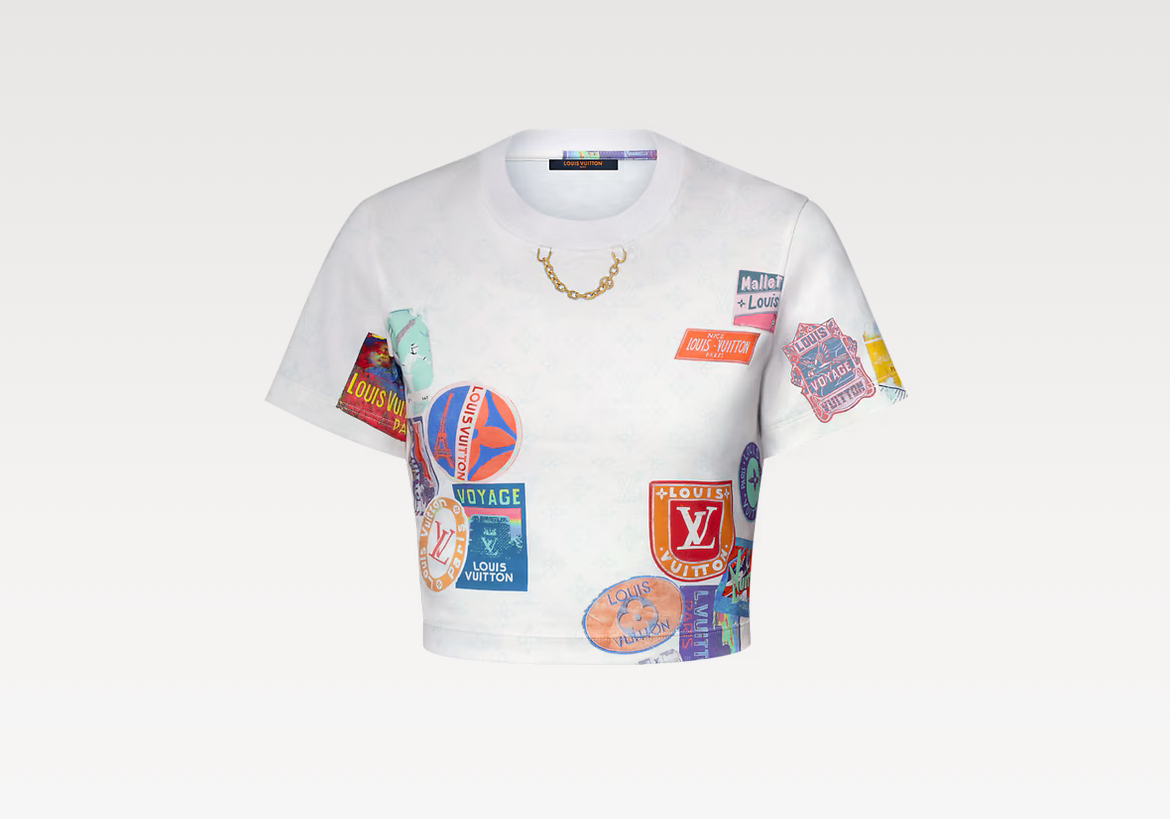 Louis Vuitton mahina patch print crop top