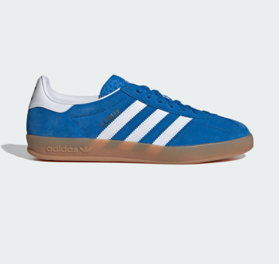 Adidas Gazelle Indoor 復古德訓鞋｜男女同款 藍色膠底潮流休閒鞋/復古滑板風 × 韓系穿搭必備 JUN25