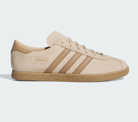 Adidas STADT 復古德訓風男女休閒鞋｜卡其米棕中性色百搭款/復刻街頭潮流 × 情侶穿搭推薦 JUN25