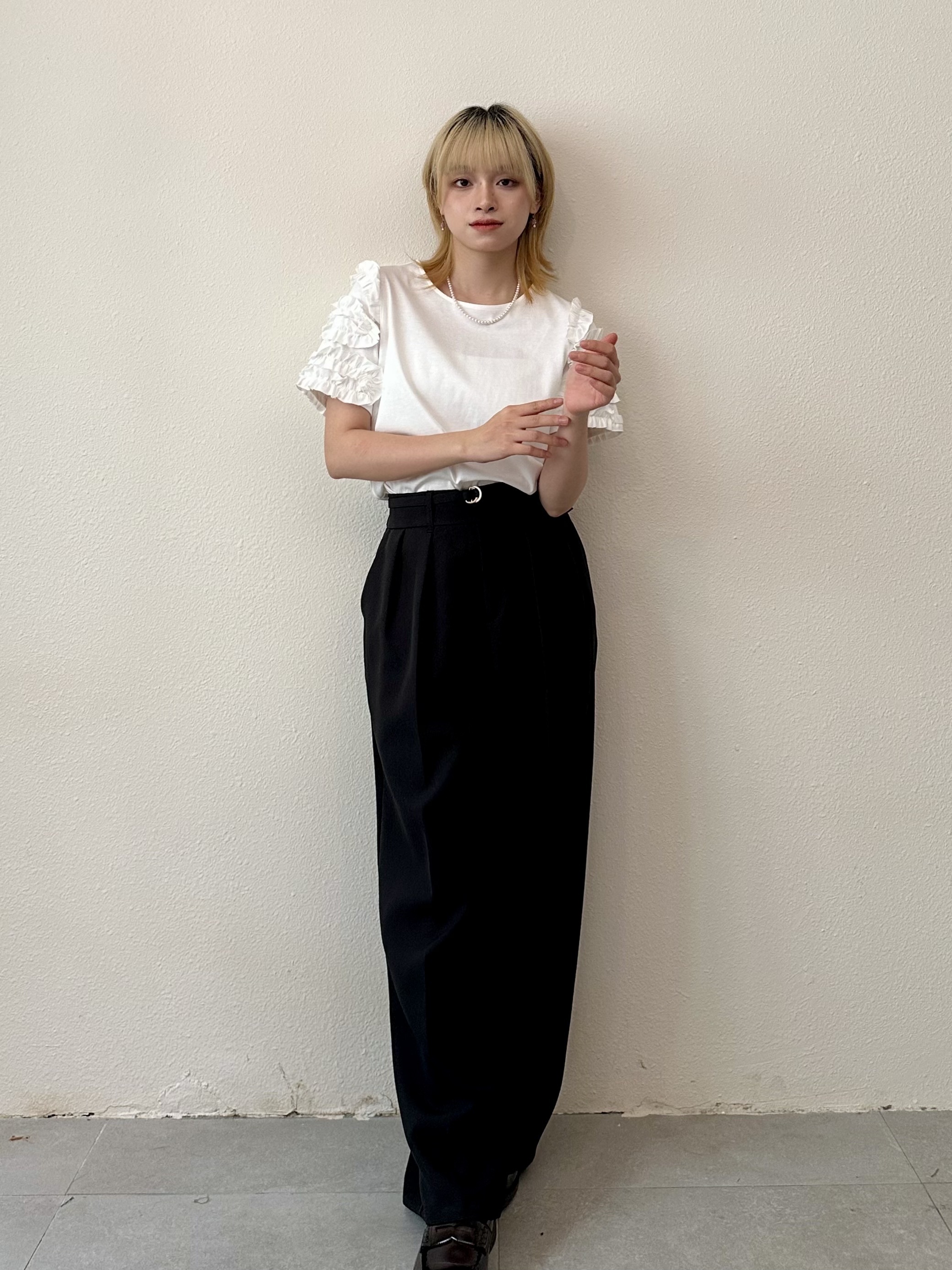 重工手袖花邊棉上衣 - BL52718