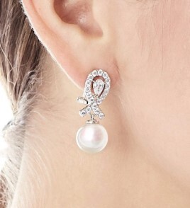 1MJ0613-231 MAJORICA Zircon Bow Earrings Exquisite White #13139.01.2.E00.000.1 (A-EU-E)