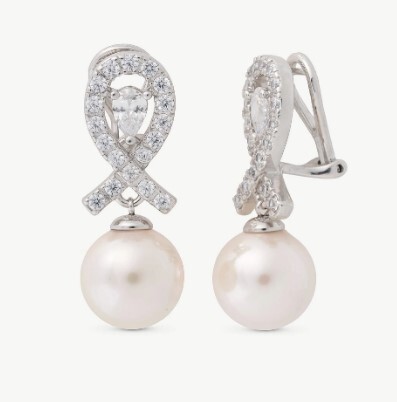 1MJ0613-231 MAJORICA Zircon Bow Earrings Exquisite White #13139.01.2.E00.000.1 (A-EU-E)