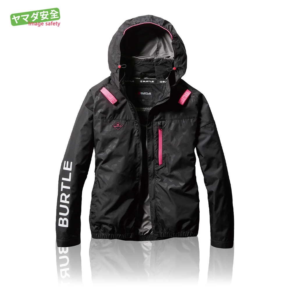 AC2061-38 含帽長袖外套 迷彩×粉